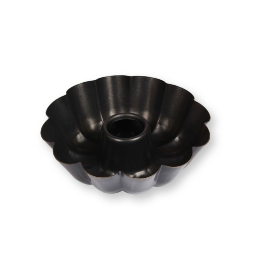 Fekete virág alakú lapos kuglóf forma